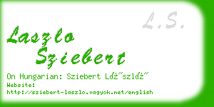 laszlo sziebert business card